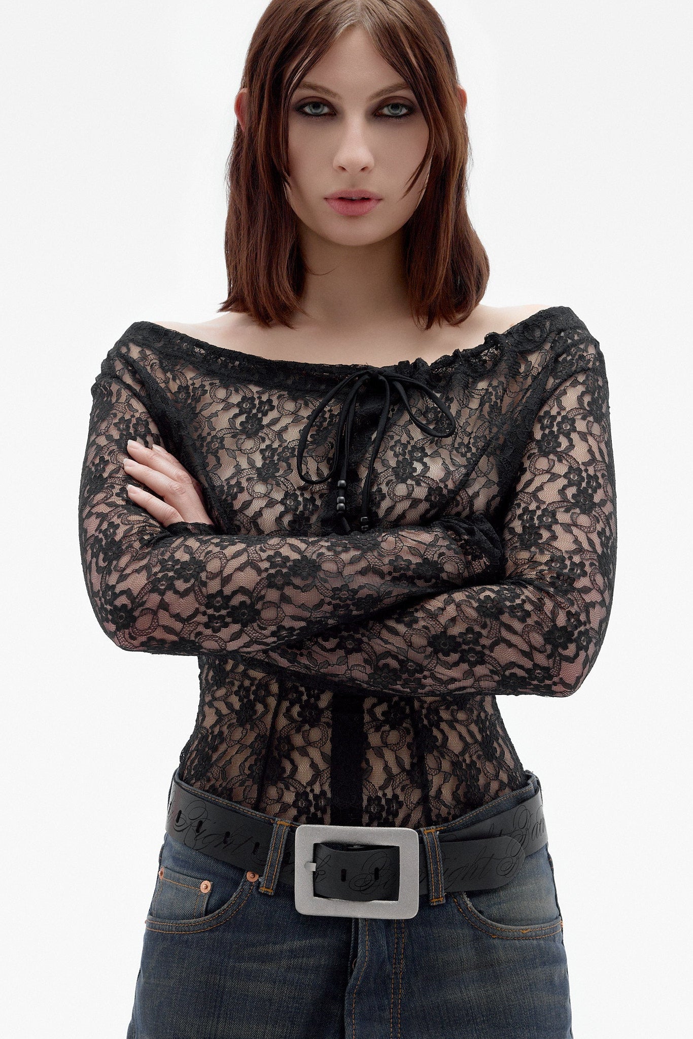 My Ex-BF is going to be there long sleeve Lace Top