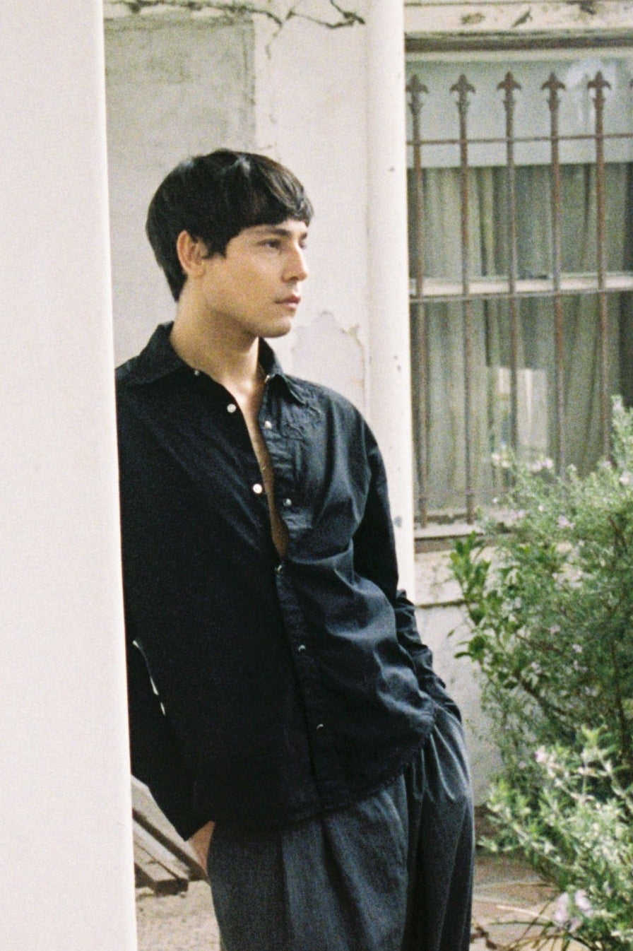 Black Press Stud Shirt