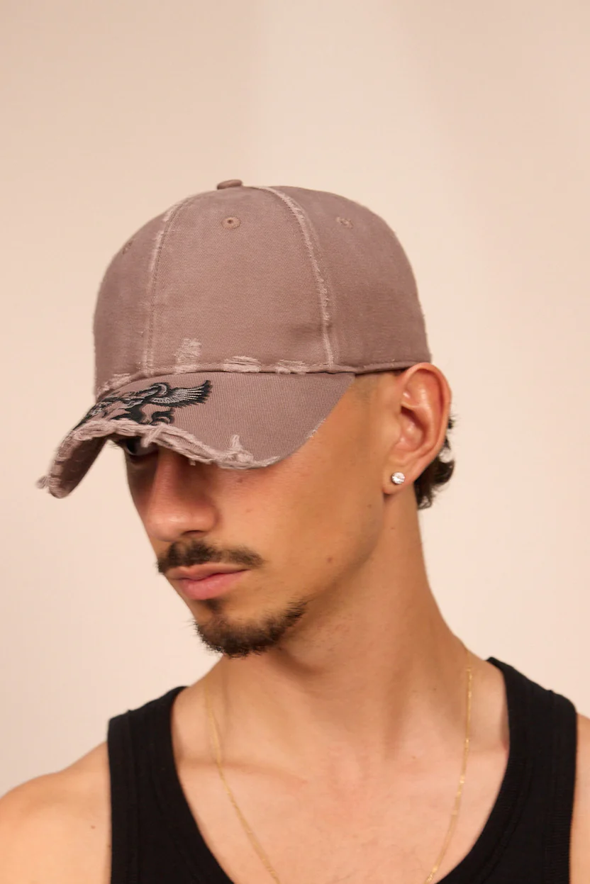 Cut-Off Brim Baseball Cap (Grey Purple Haze)