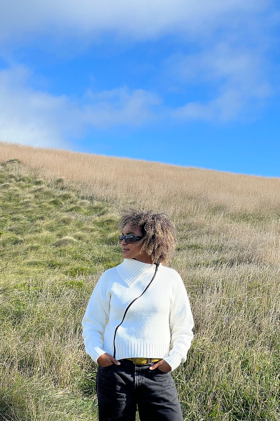 Asymmetric Zip Knit