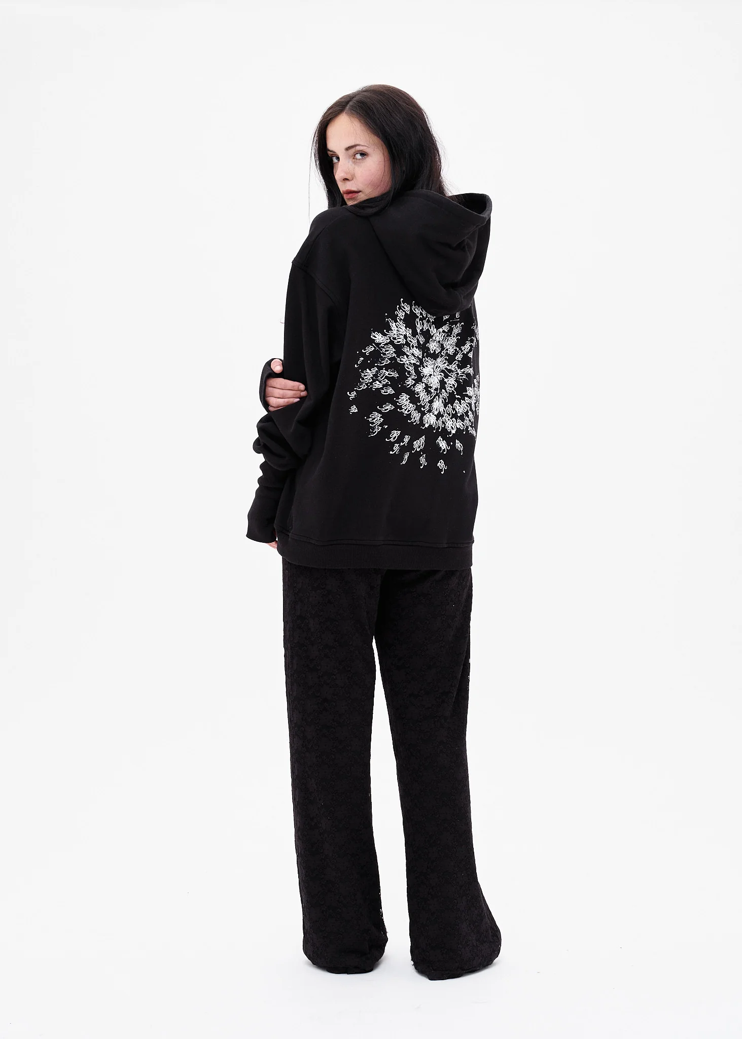 Just Spiralling Hoodie (Black/White)