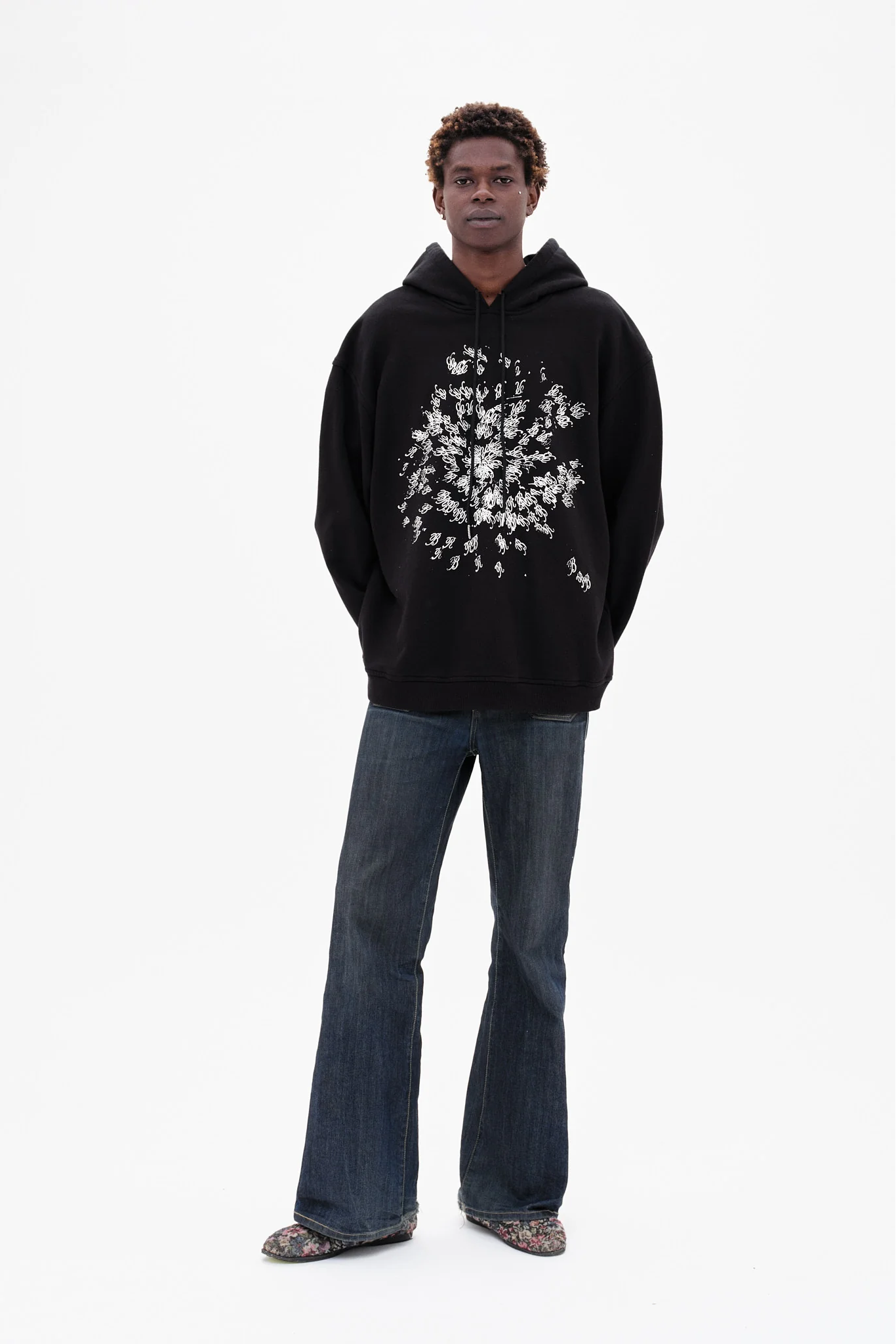 Just Spiralling Hoodie (Black/White)