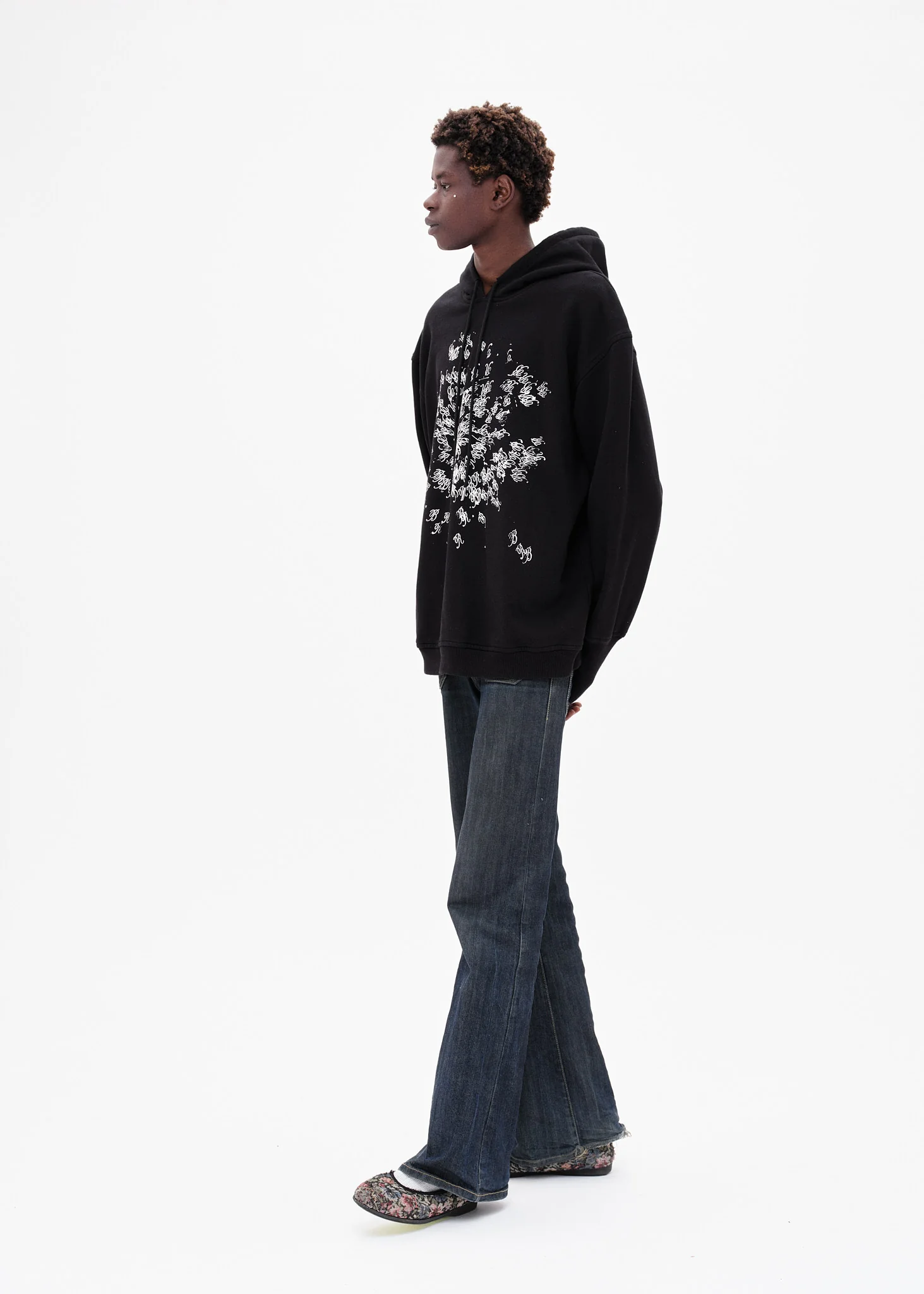 Just Spiralling Hoodie (Black/White)