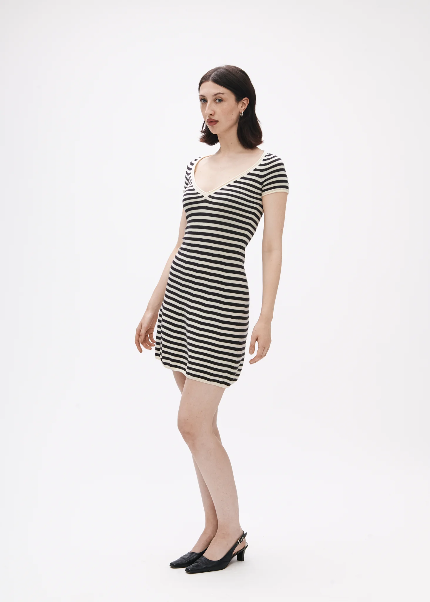 Off The Hook Dress (Cream/Charcoal)