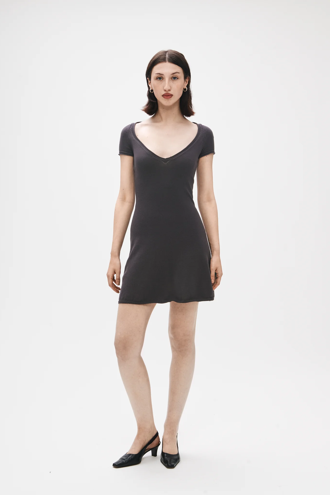 Off The Hook Dress (Charcoal)