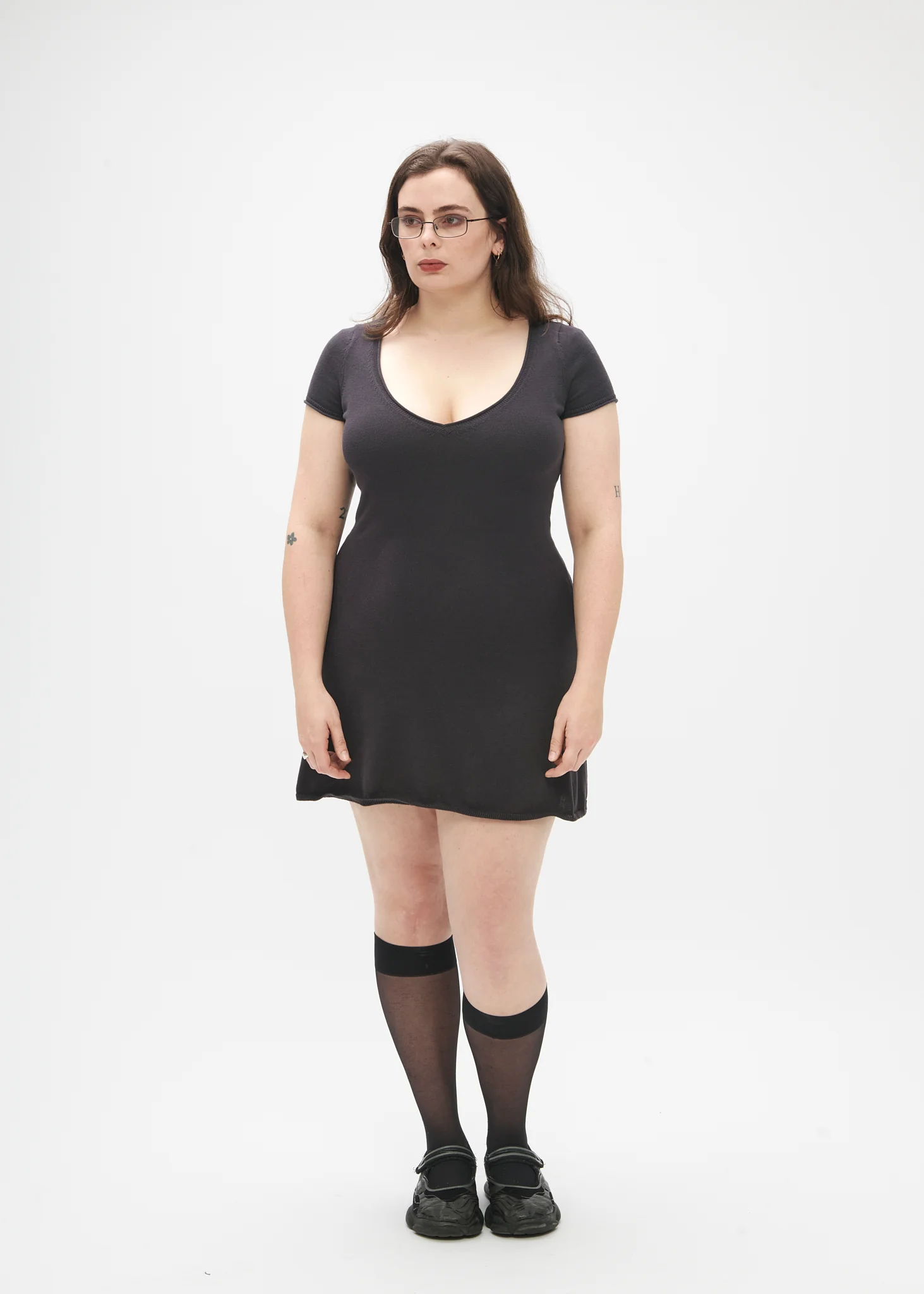 Off The Hook Dress (Charcoal)