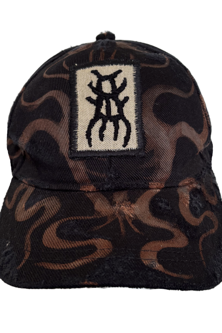 Reworked Embroidery Basic Cap (Black/Orange)