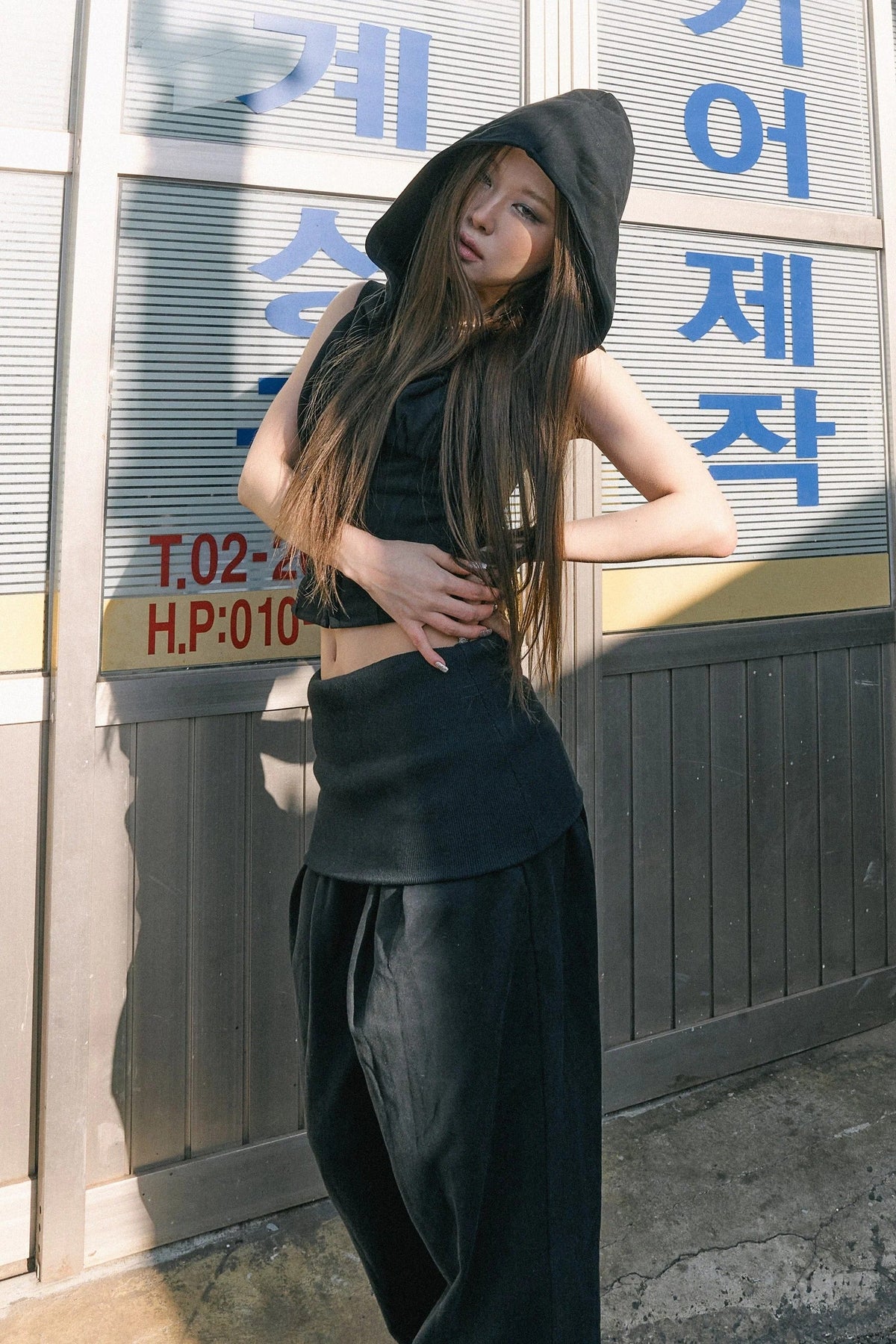 Hooded Corset Top