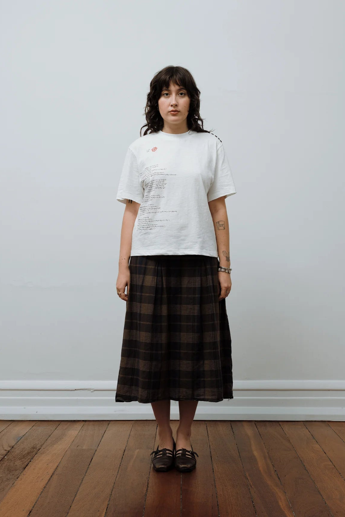 Ricca Script T Shirt White