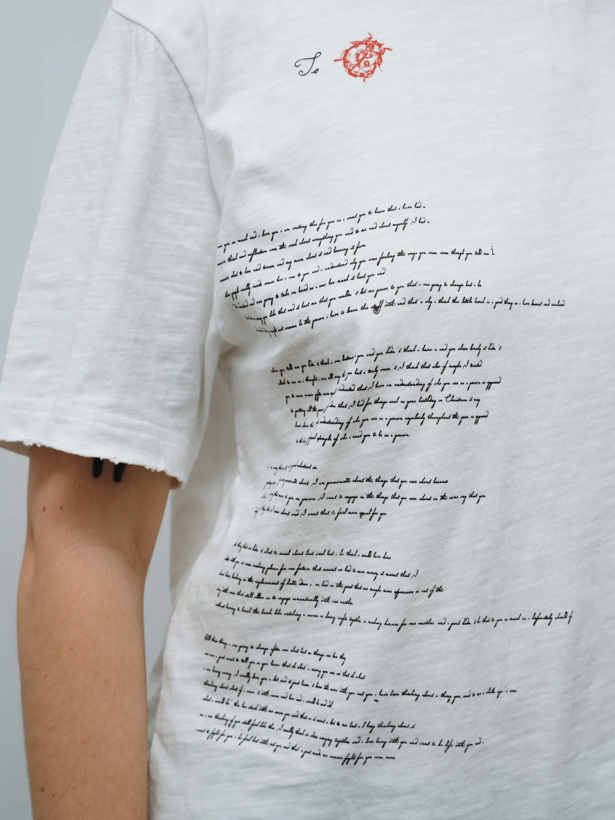 Ricca Script T Shirt White