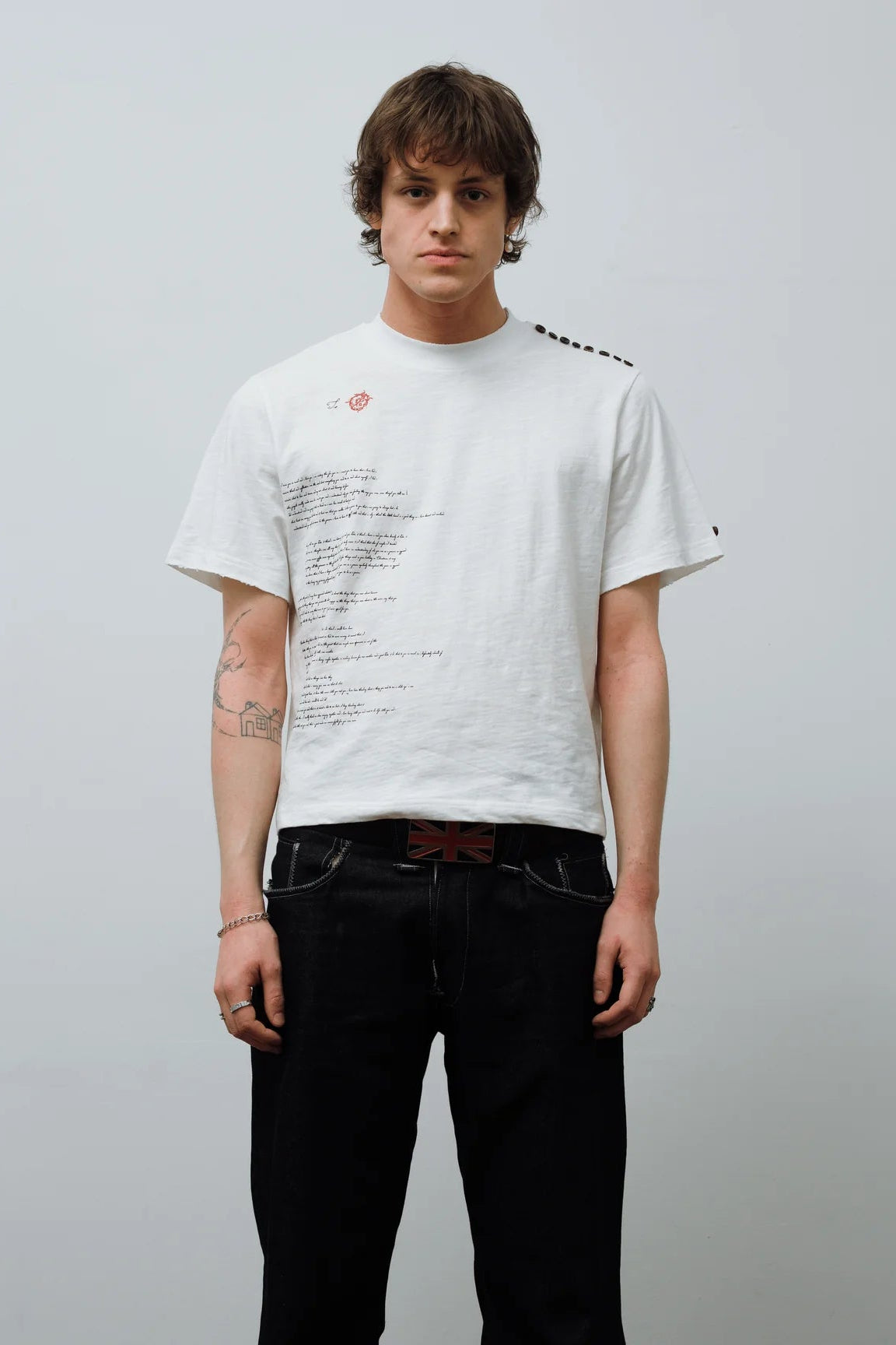 Ricca Script T Shirt White