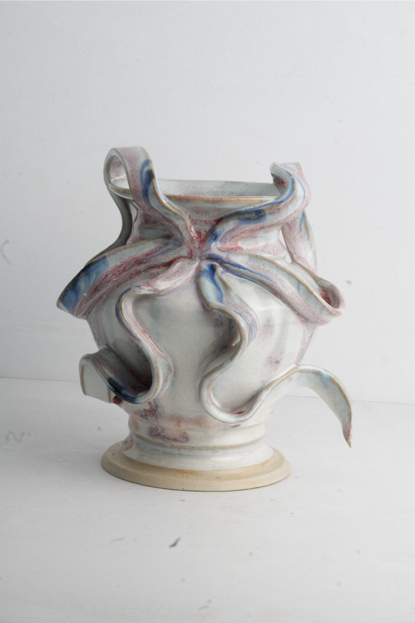 Ribbon Vase (Blue/Pink/Cream)