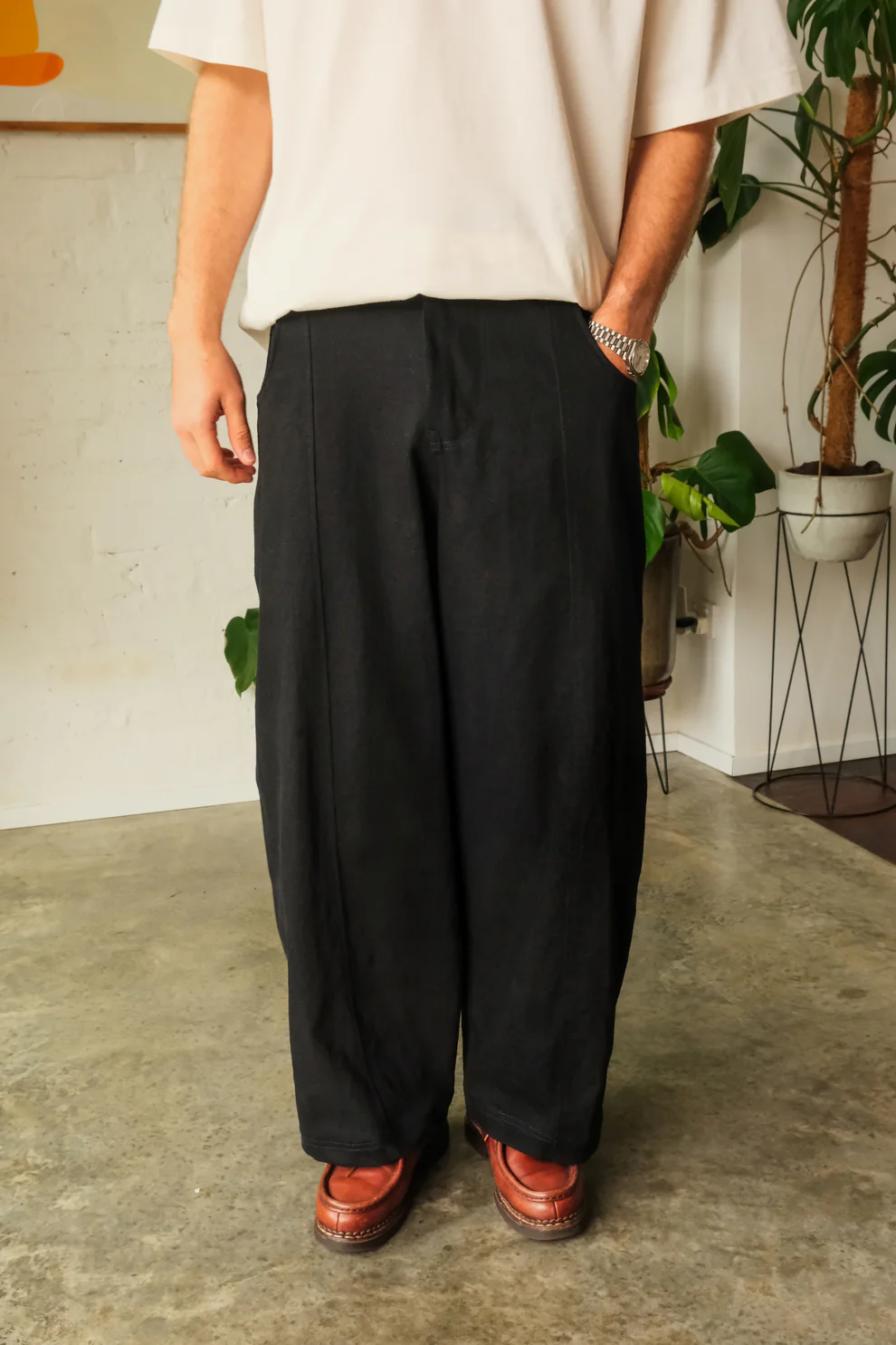 Panelled Jean (Deep Black)