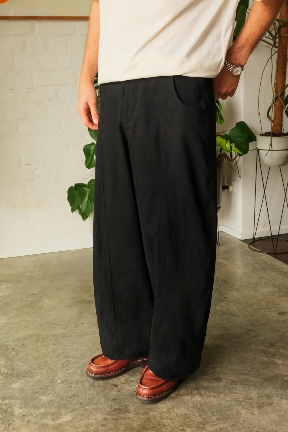 Panelled Jean (Deep Black)