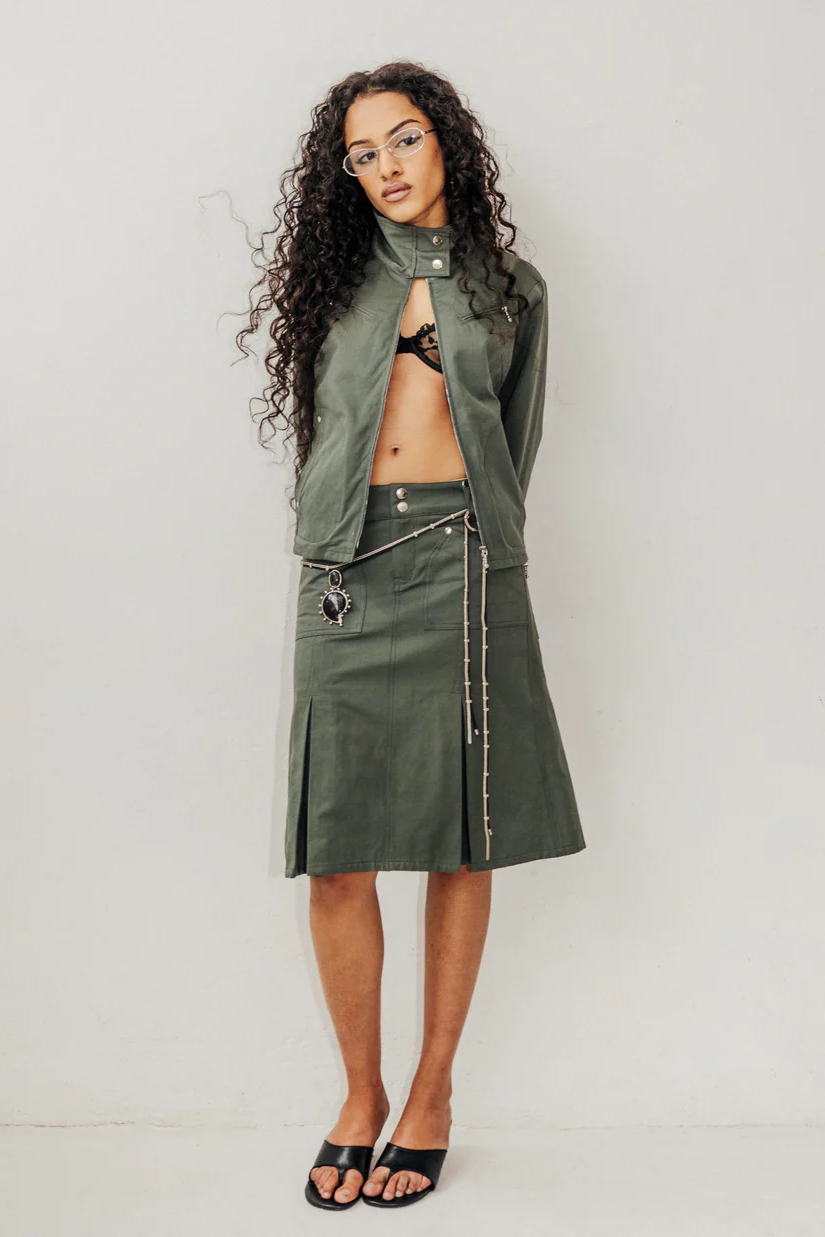 Utility Skirt (Dusty Olive)