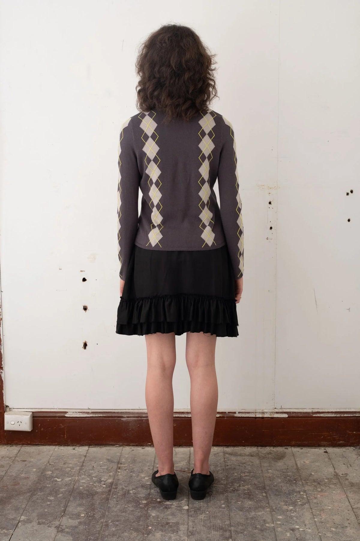 Exile Argyle Longsleeve (Slate/Cloud/Lime)