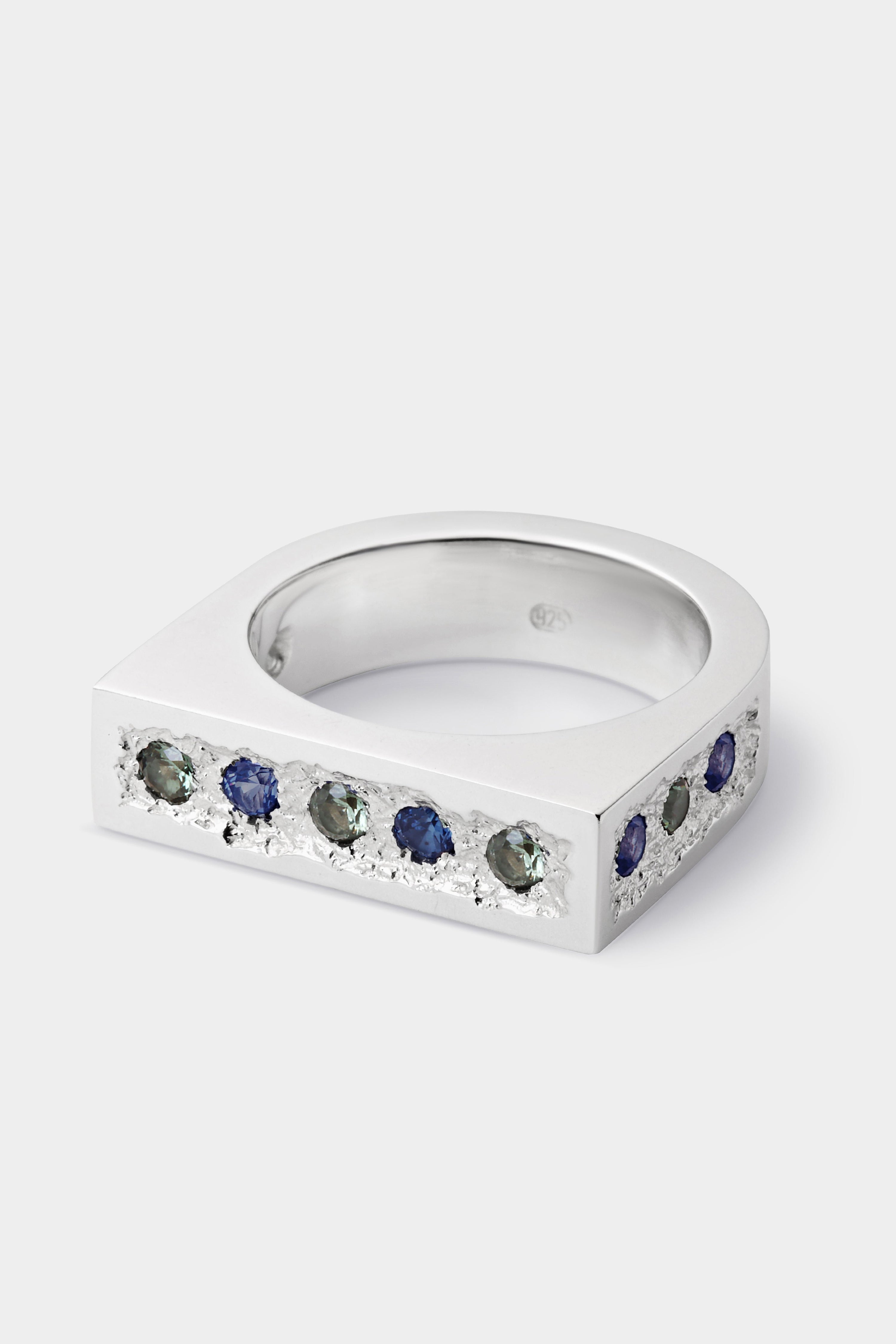 Half Channel Ring (Green/Dark Blue)