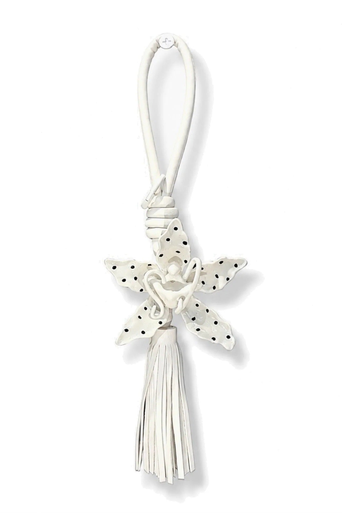 Dotted Orchid Bag Charm
