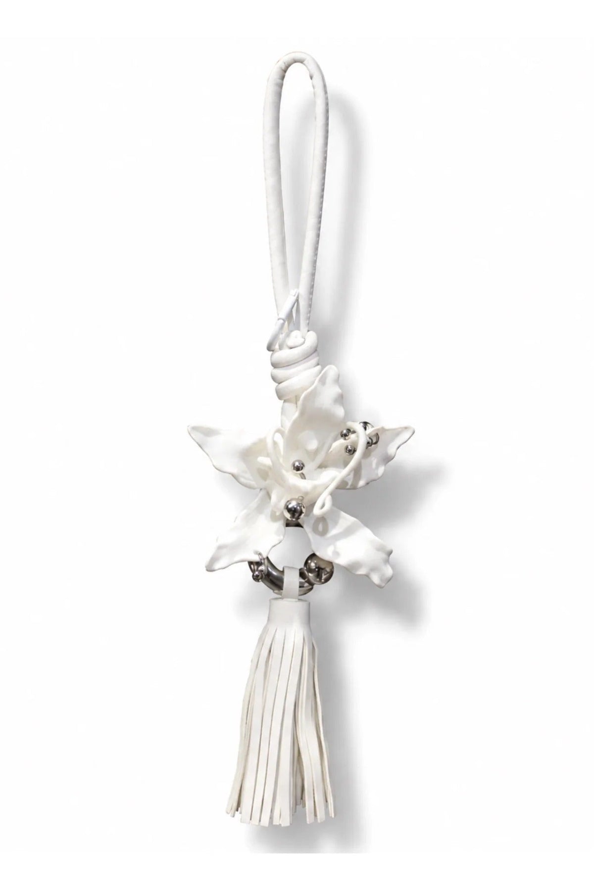 White Orchid Bag Charm