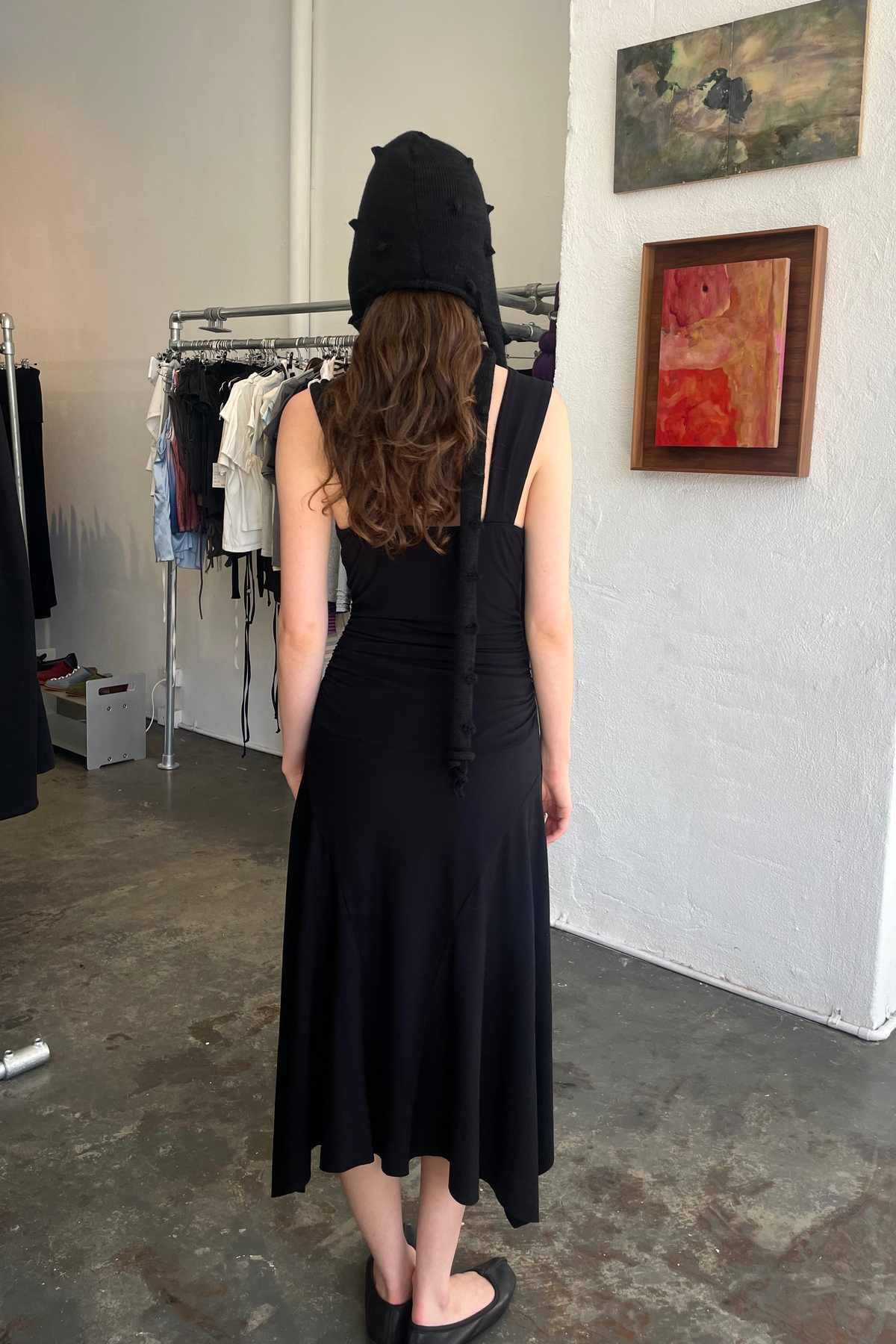 Spikey Scarf Bonnet (Black)