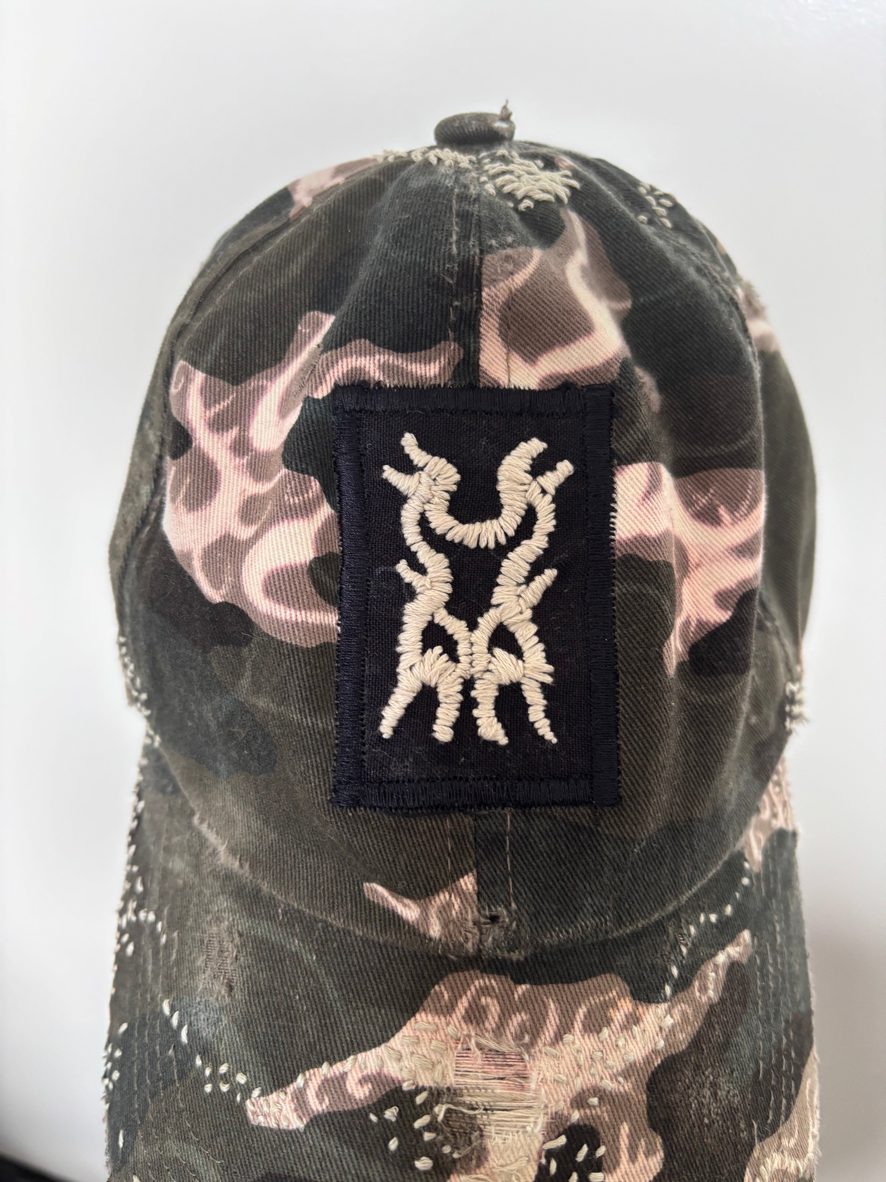 Reworked Embroidery Cap (Beige/Camo)