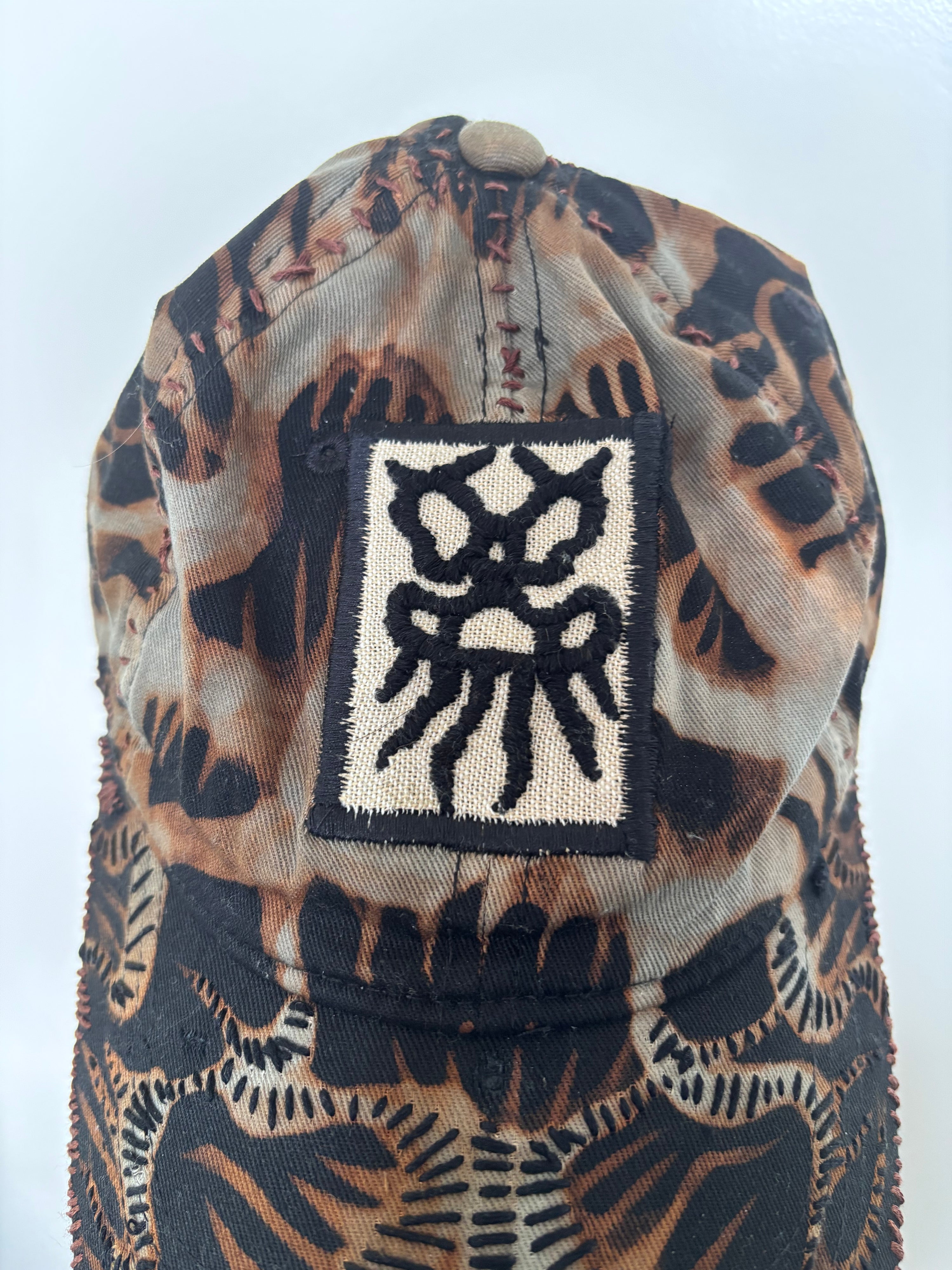 Reworked Embroidery Cap (Orange/Black)