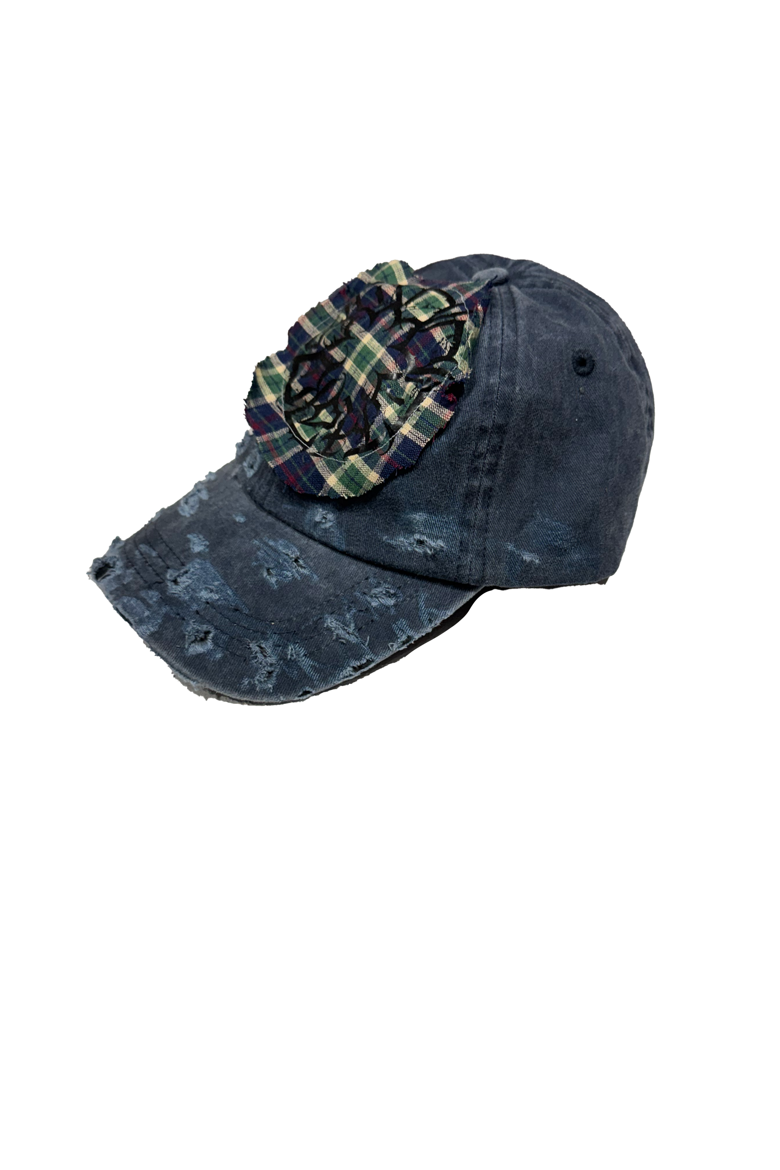 Odd Chaos Hat (Navy/Plaid)