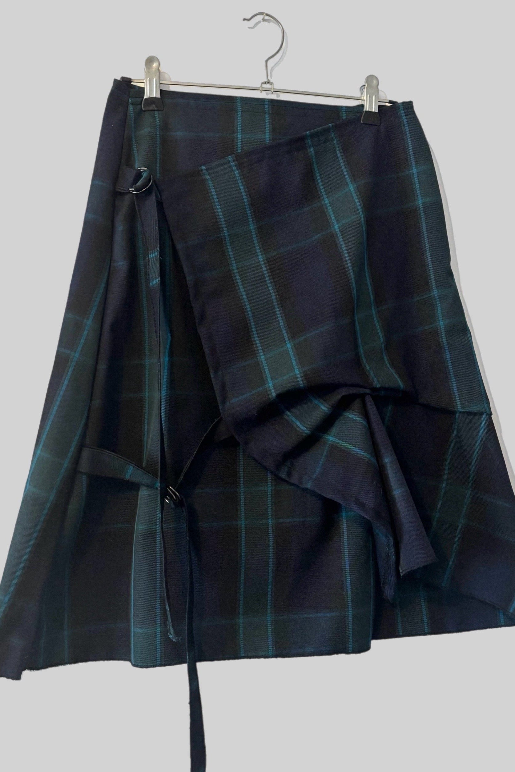 Midnight Green Buckle Skirt