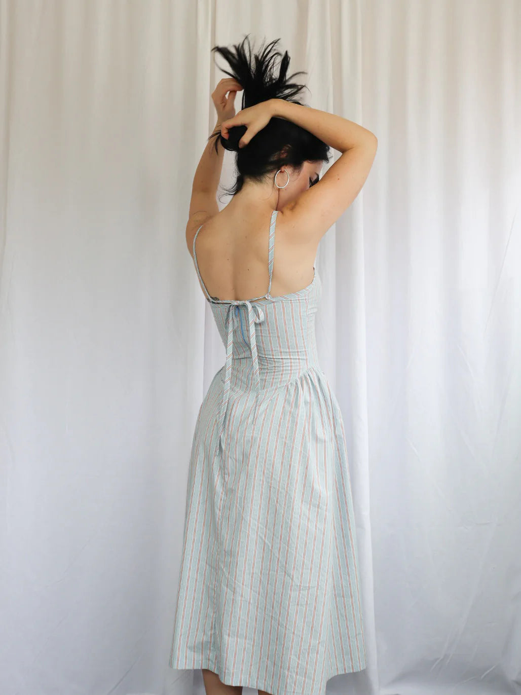 Bodine Dress (Blue Stripe)