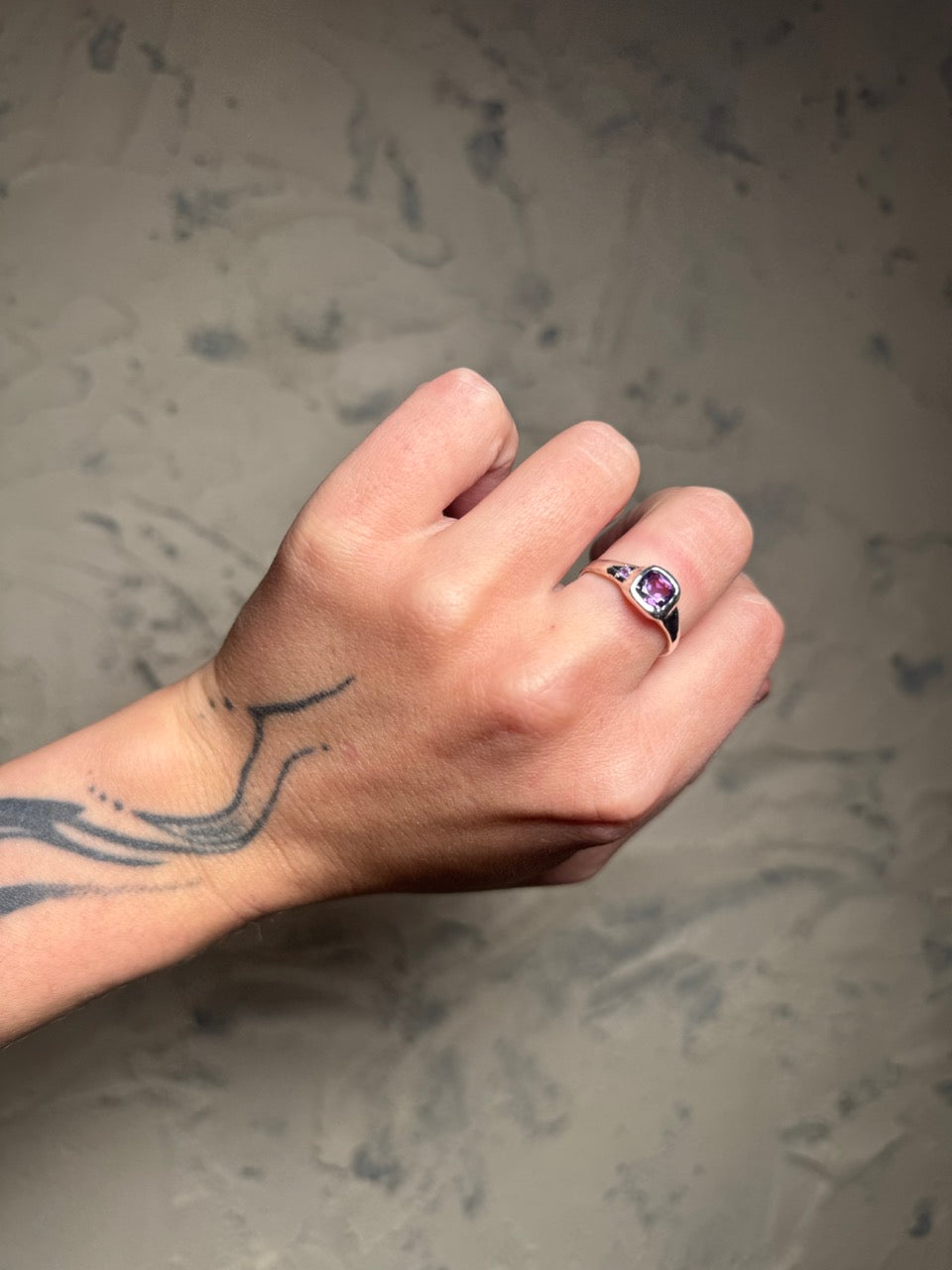 Double Amethyst Ring