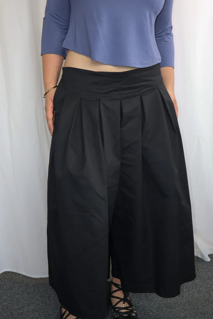 Jules Pleat Pants (Black)