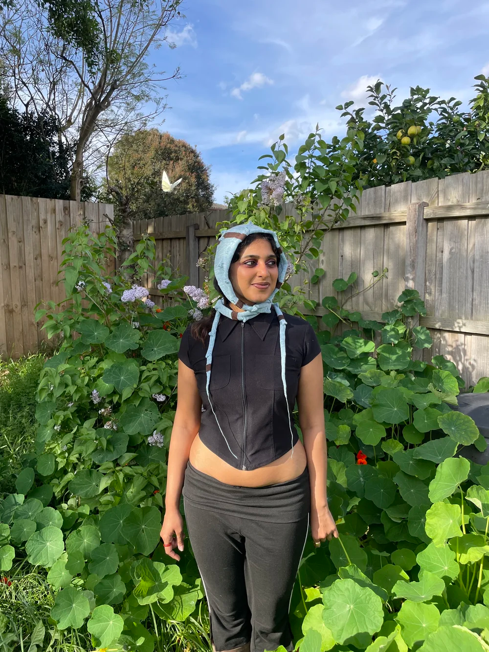 Spikey Scarf (Blue/Brown)