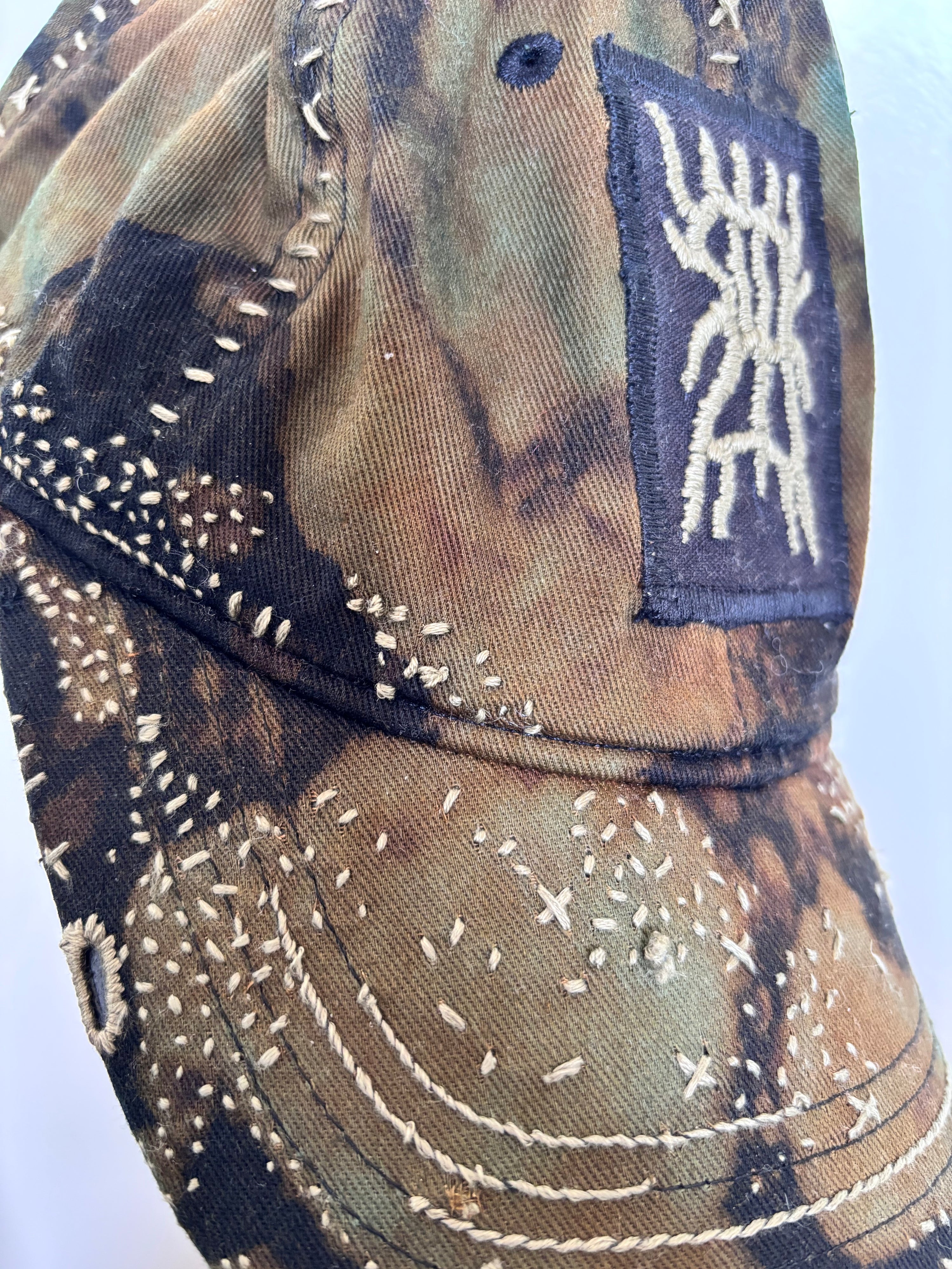Reworked Embroidery Cap (Moss/Brown/Black)