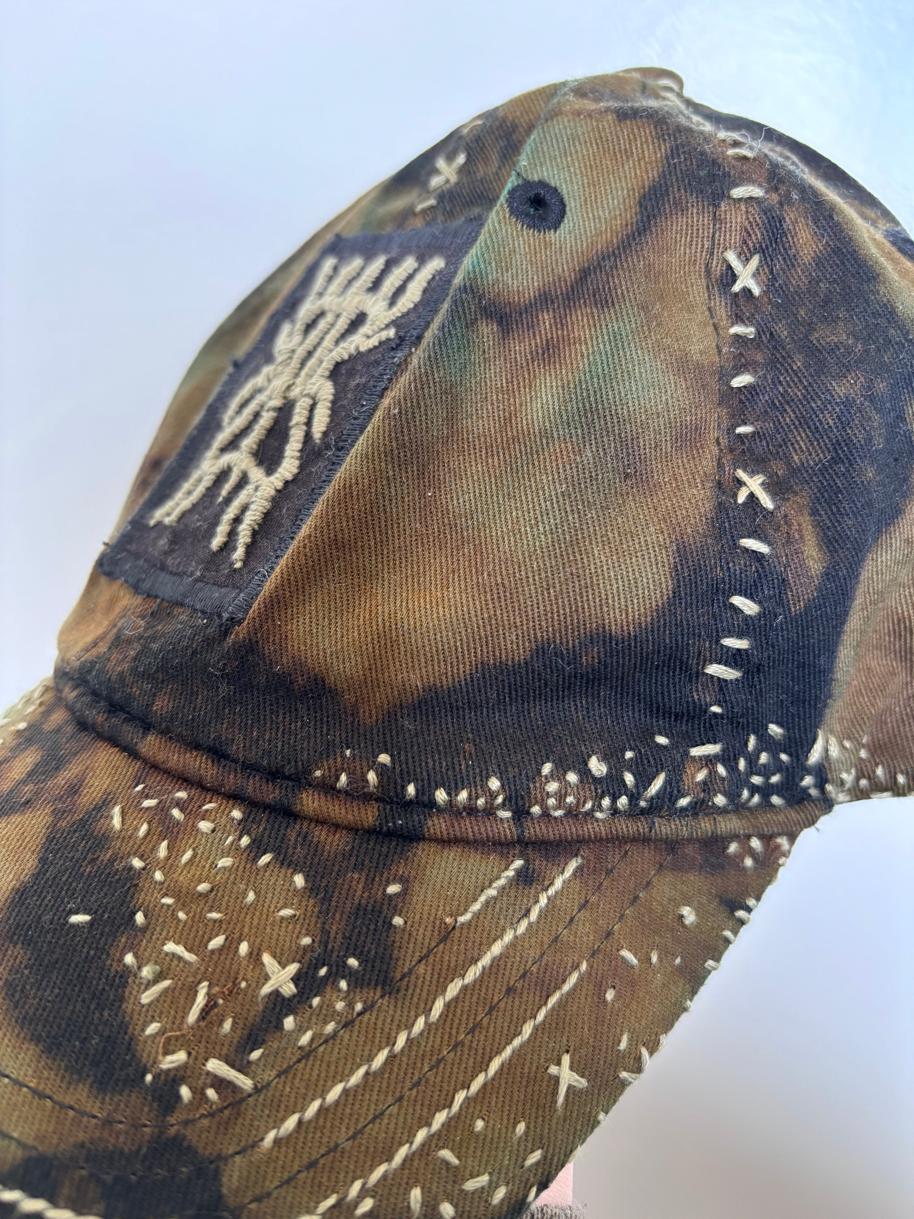 Reworked Embroidery Cap (Moss/Brown/Black)