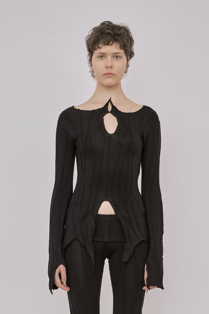 Flared Cardigan (Black)
