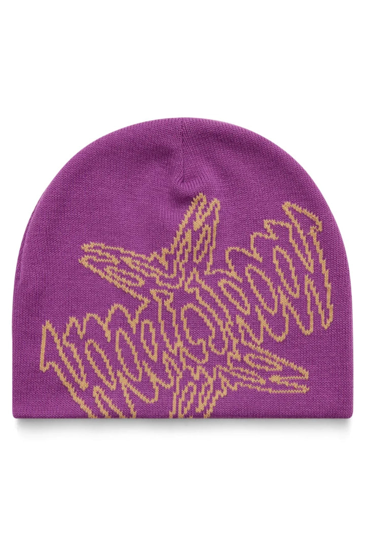 Symmetry & Reflection Beanie in Purple