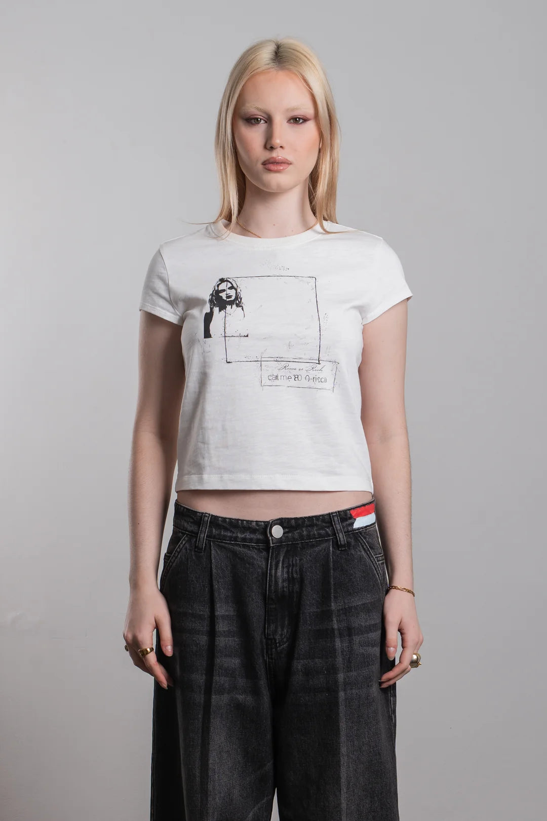 Ricca Ricca Or Rich Baby Tee White