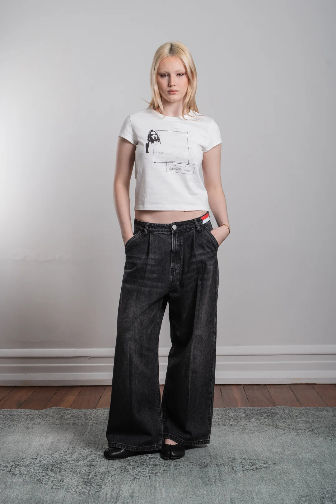 Ricca Ricca Or Rich Baby Tee White