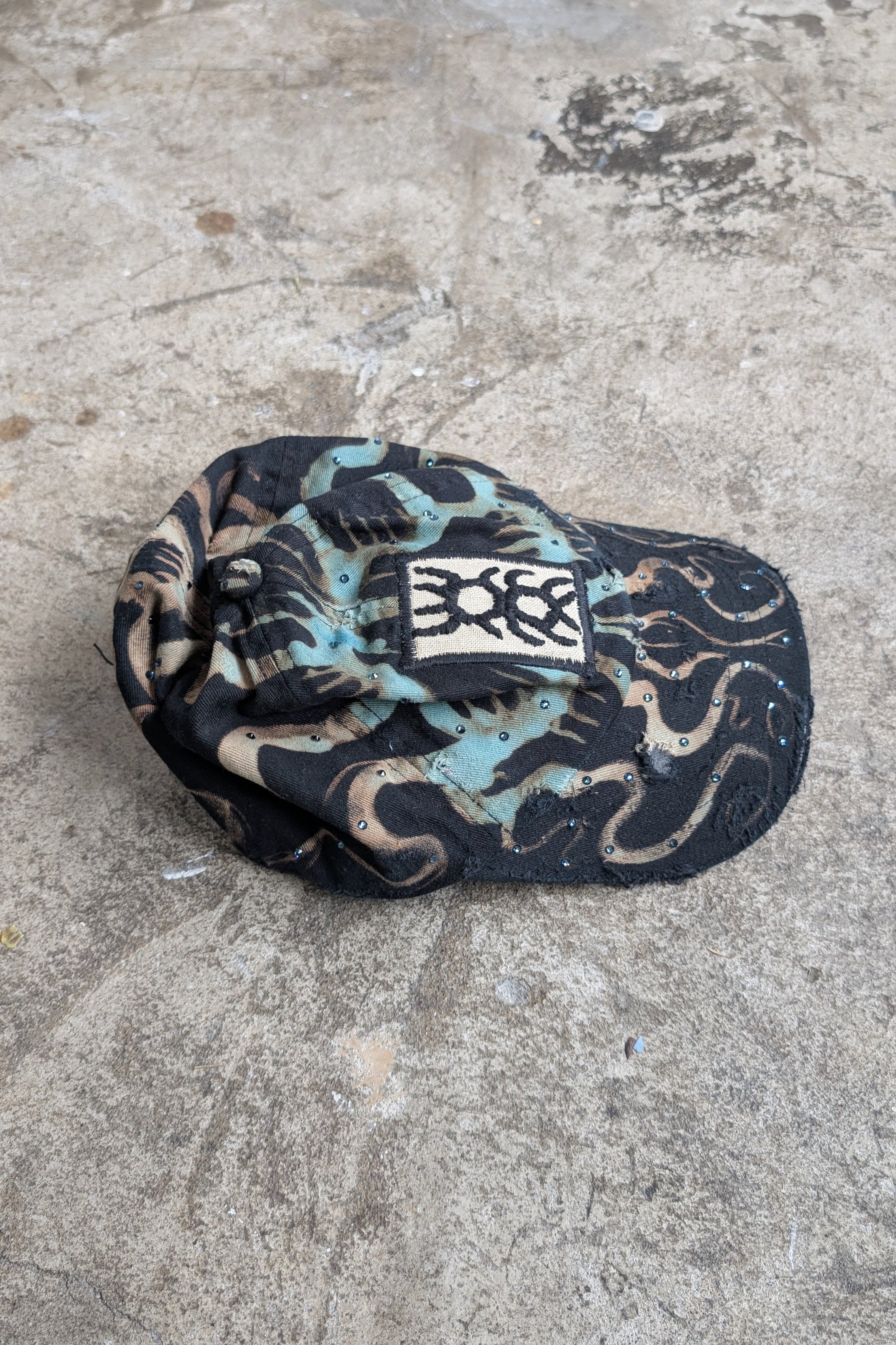 Reworked Embroidery Cap (Crystals)