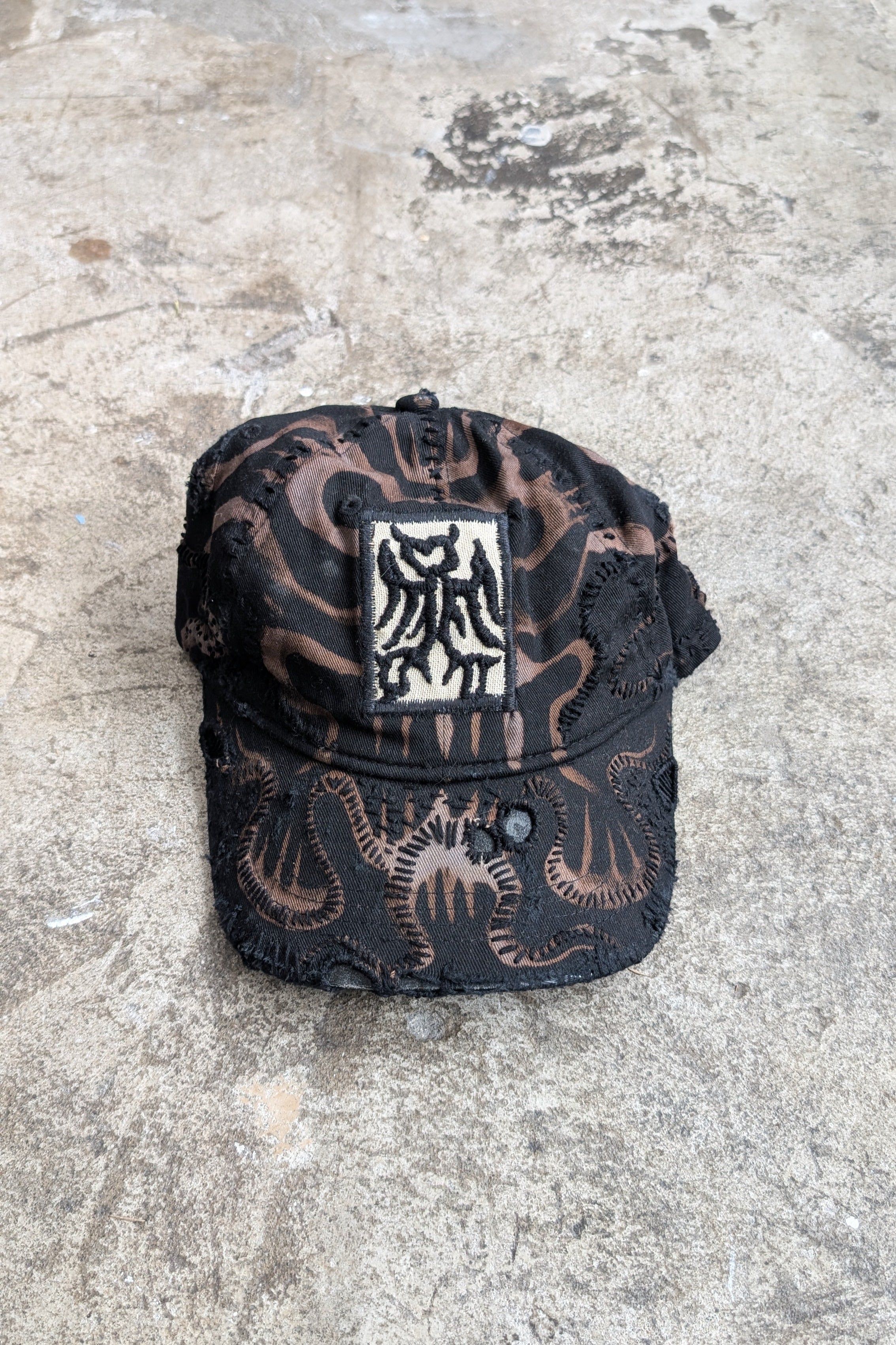 Reworked Embroidery Cap (Black/Orange)