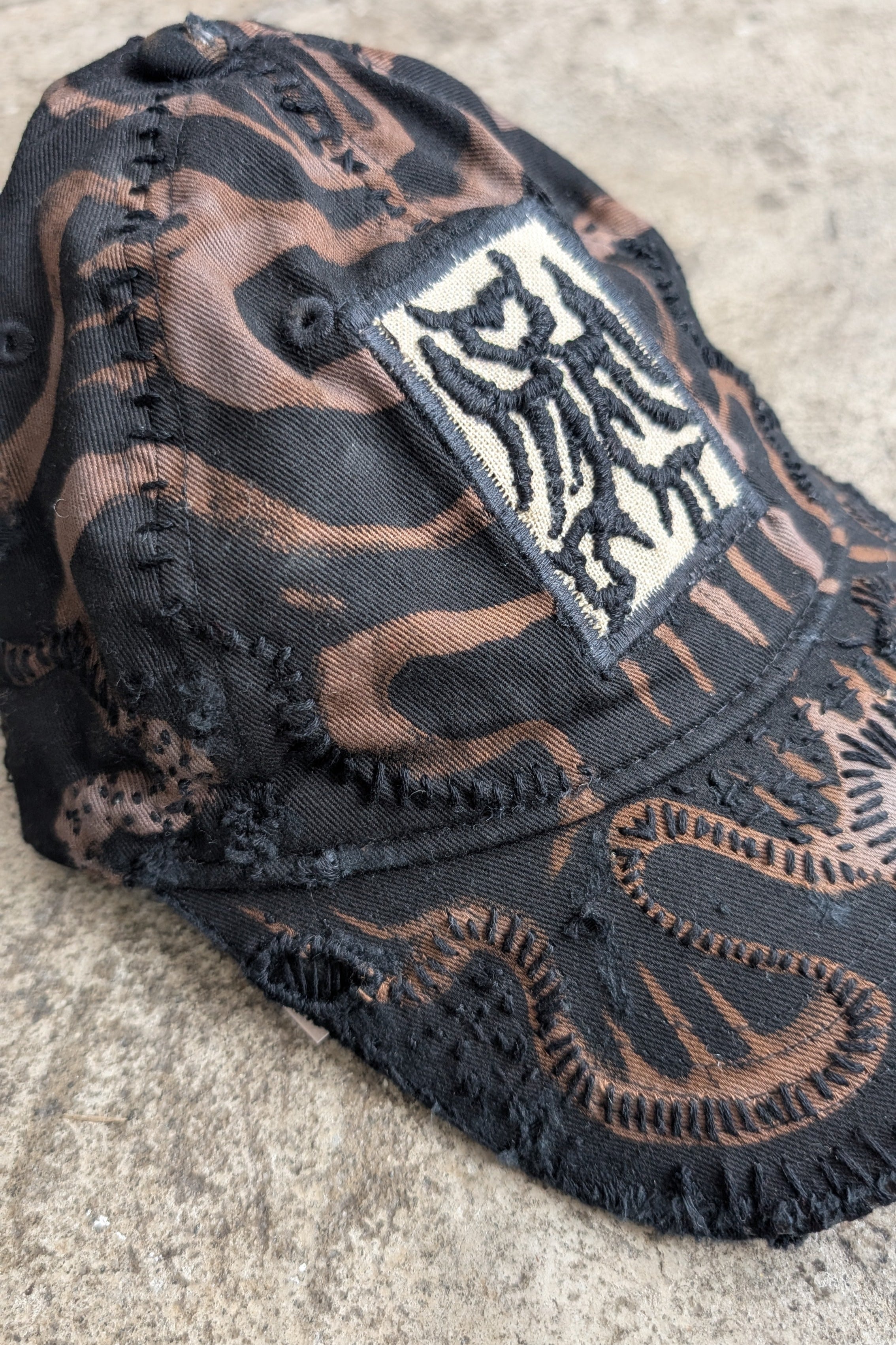 Reworked Embroidery Cap (Black/Orange)