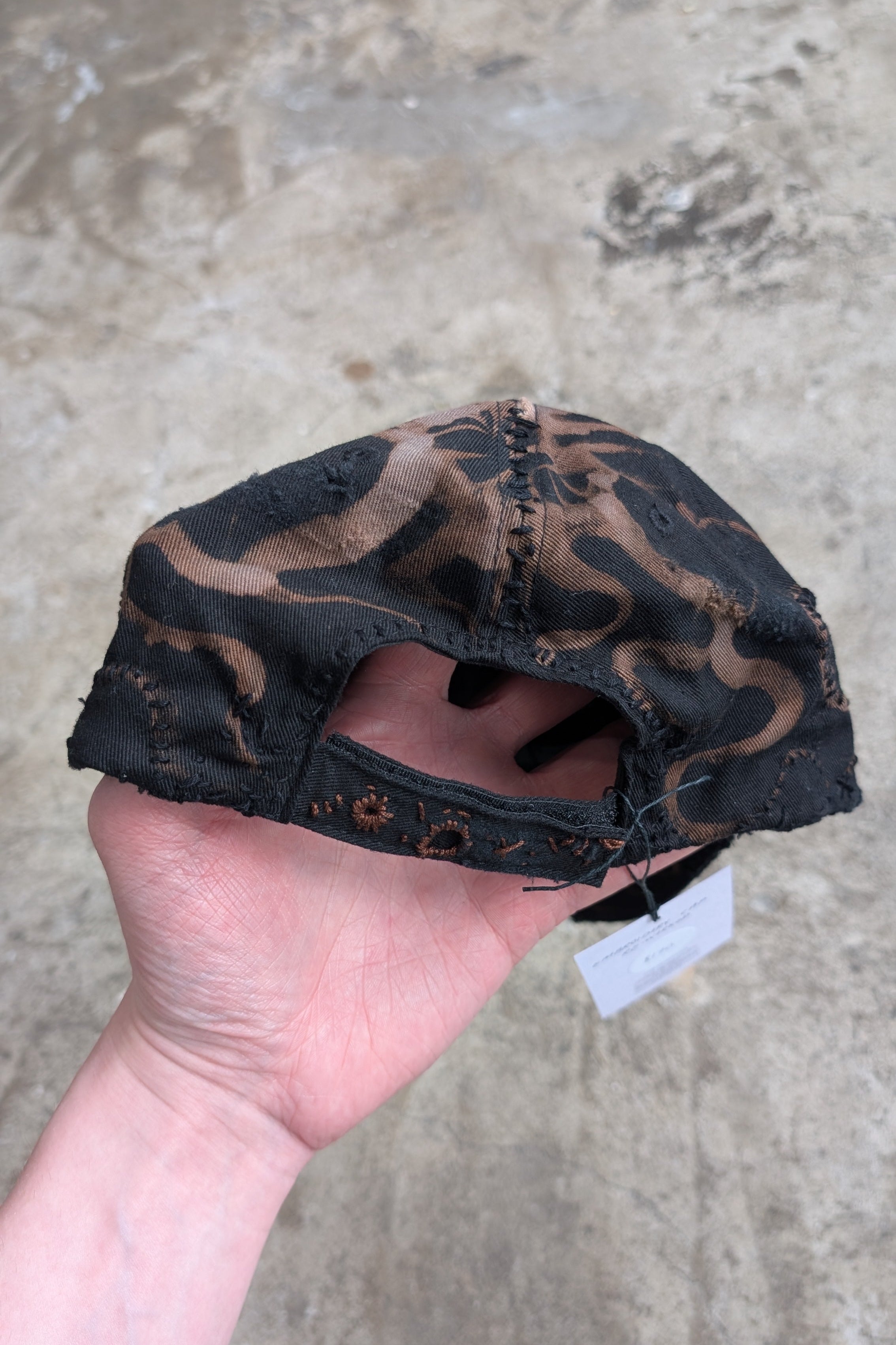 Reworked Embroidery Cap (Black/Orange)