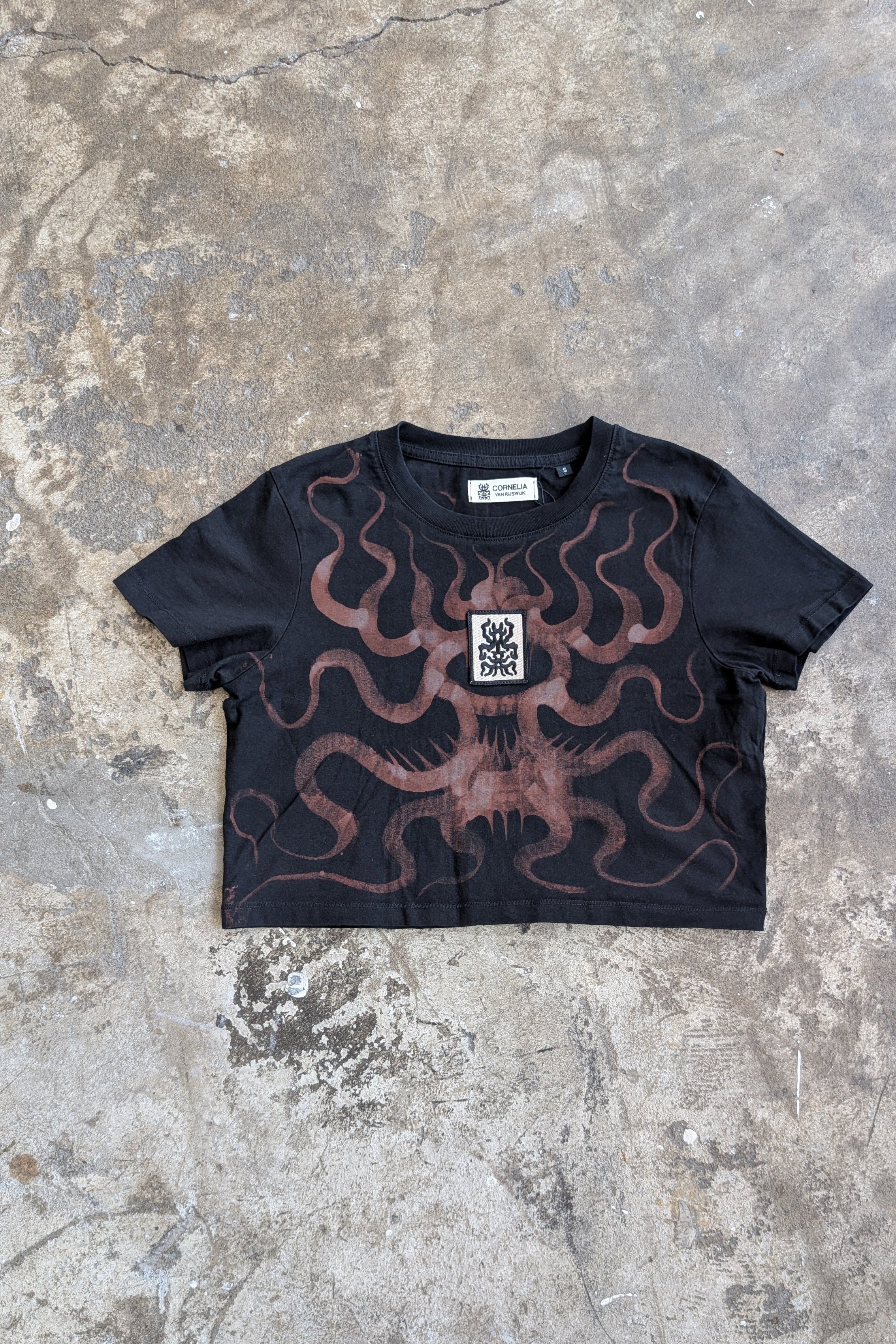 Reworked Baby Tee w/ Patch