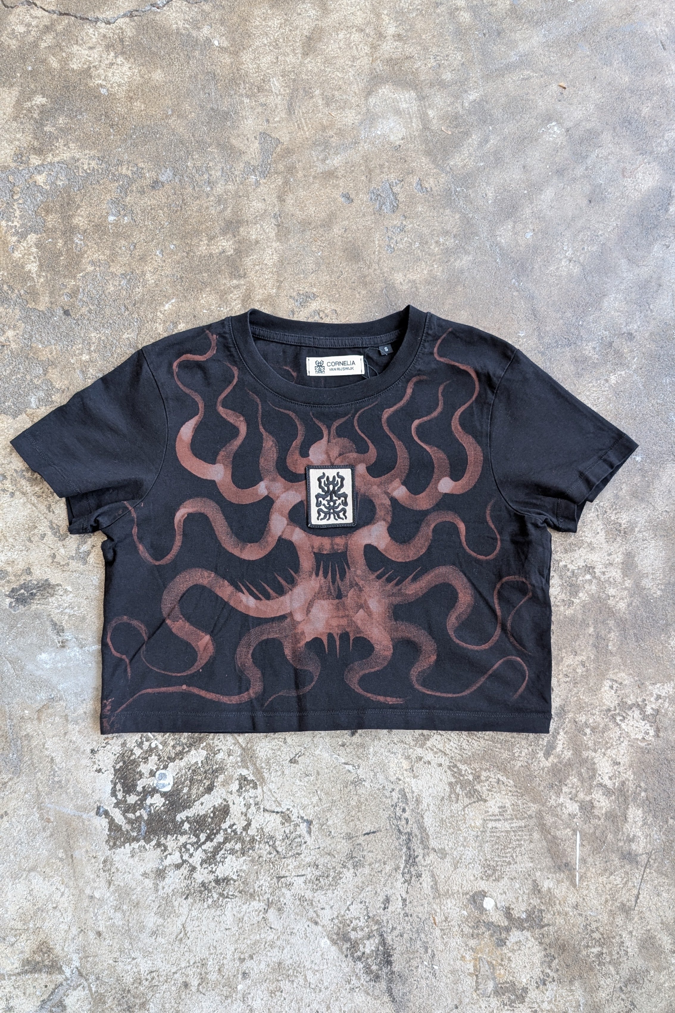 Reworked Baby Tee w/ Patch