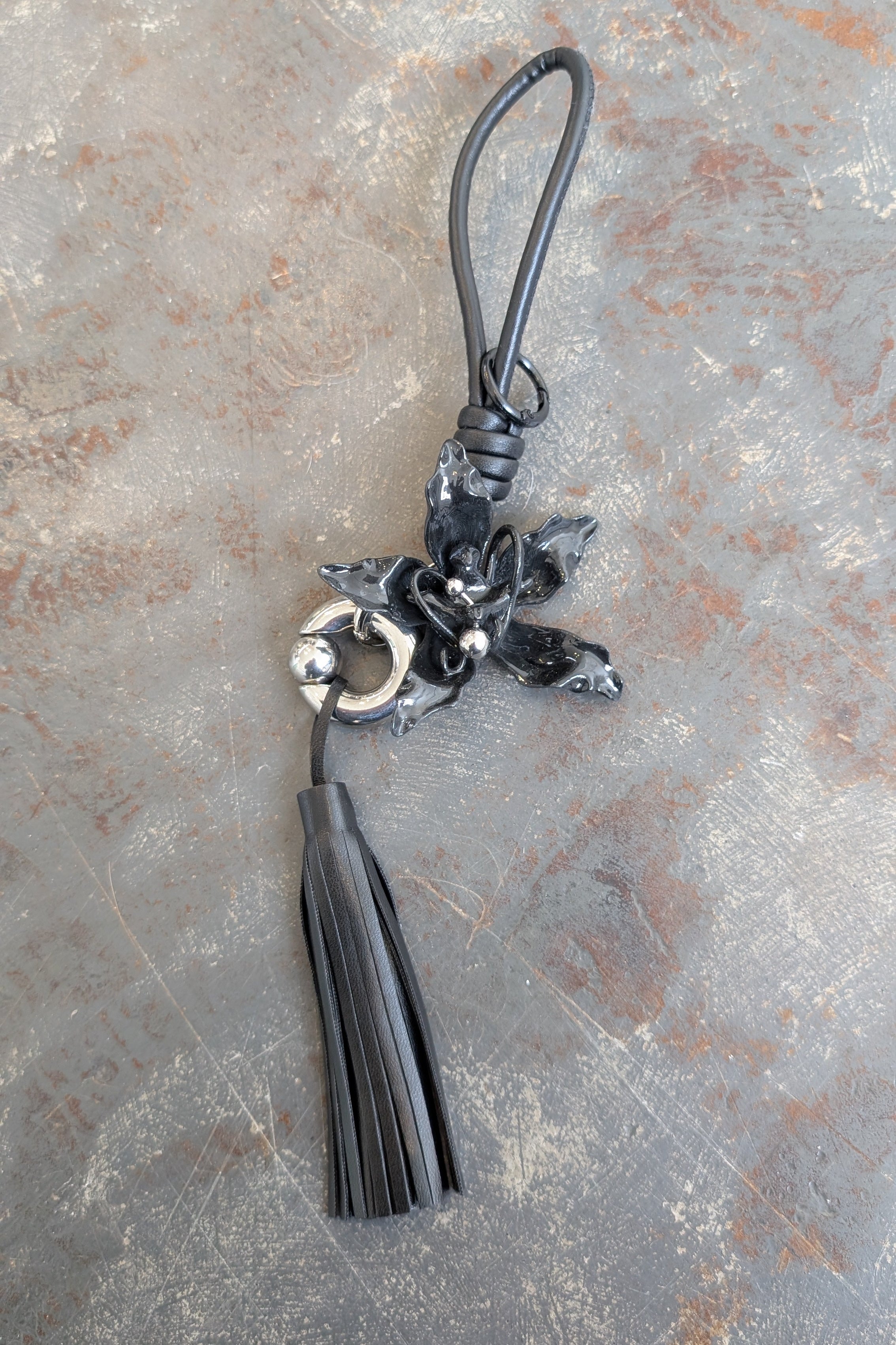Gloss Orchid Bag Charm