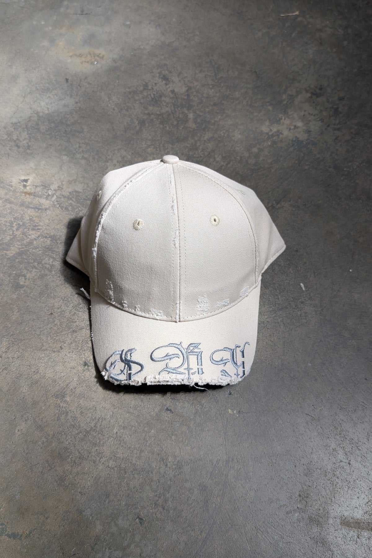Cut-Off Brim Baseball Cap (Aged Bone)