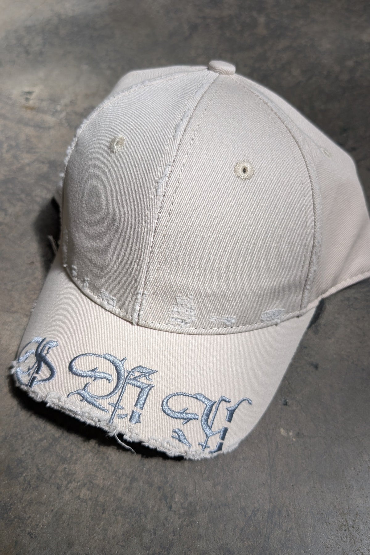 Cut-Off Brim Baseball Cap (Aged Bone)