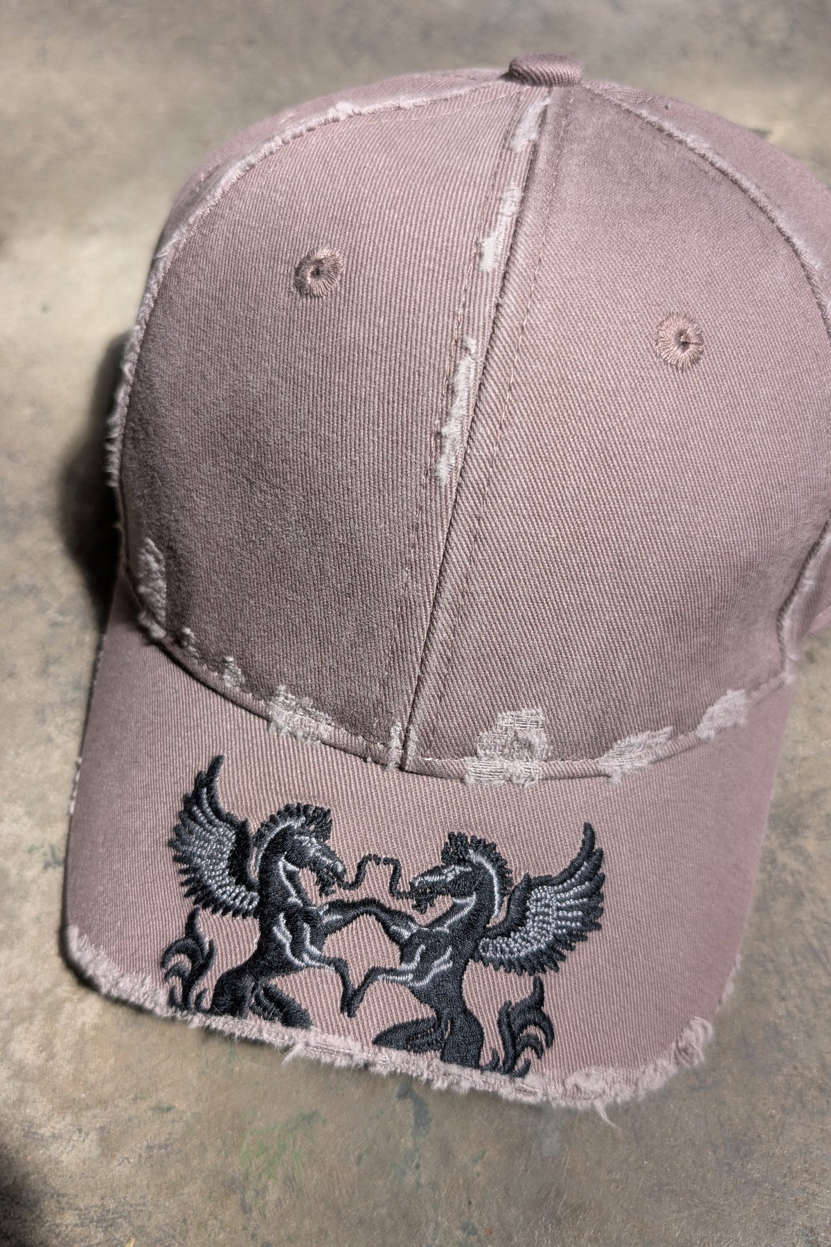 Cut-Off Brim Baseball Cap (Grey Purple Haze)