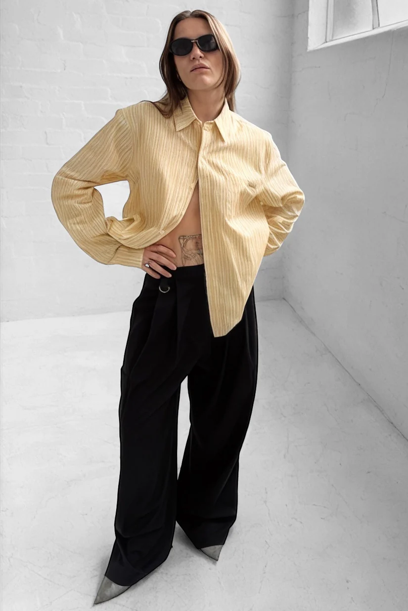 Pinstripe Pant (Black)