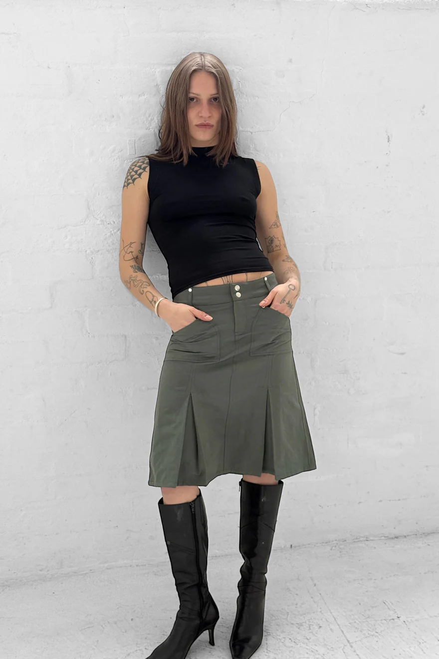 Utility Skirt (Dusty Olive)